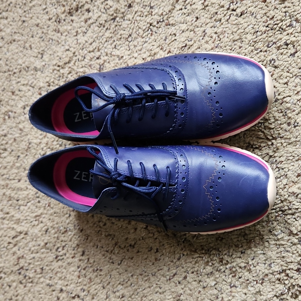 Cole Haan blue oxfords